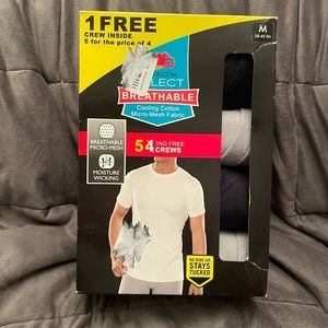 Men’s select breathable five pack crew T-shirt